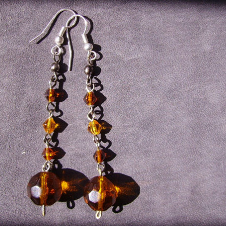 Boucles d'Oreilles Chutes d'Ambre